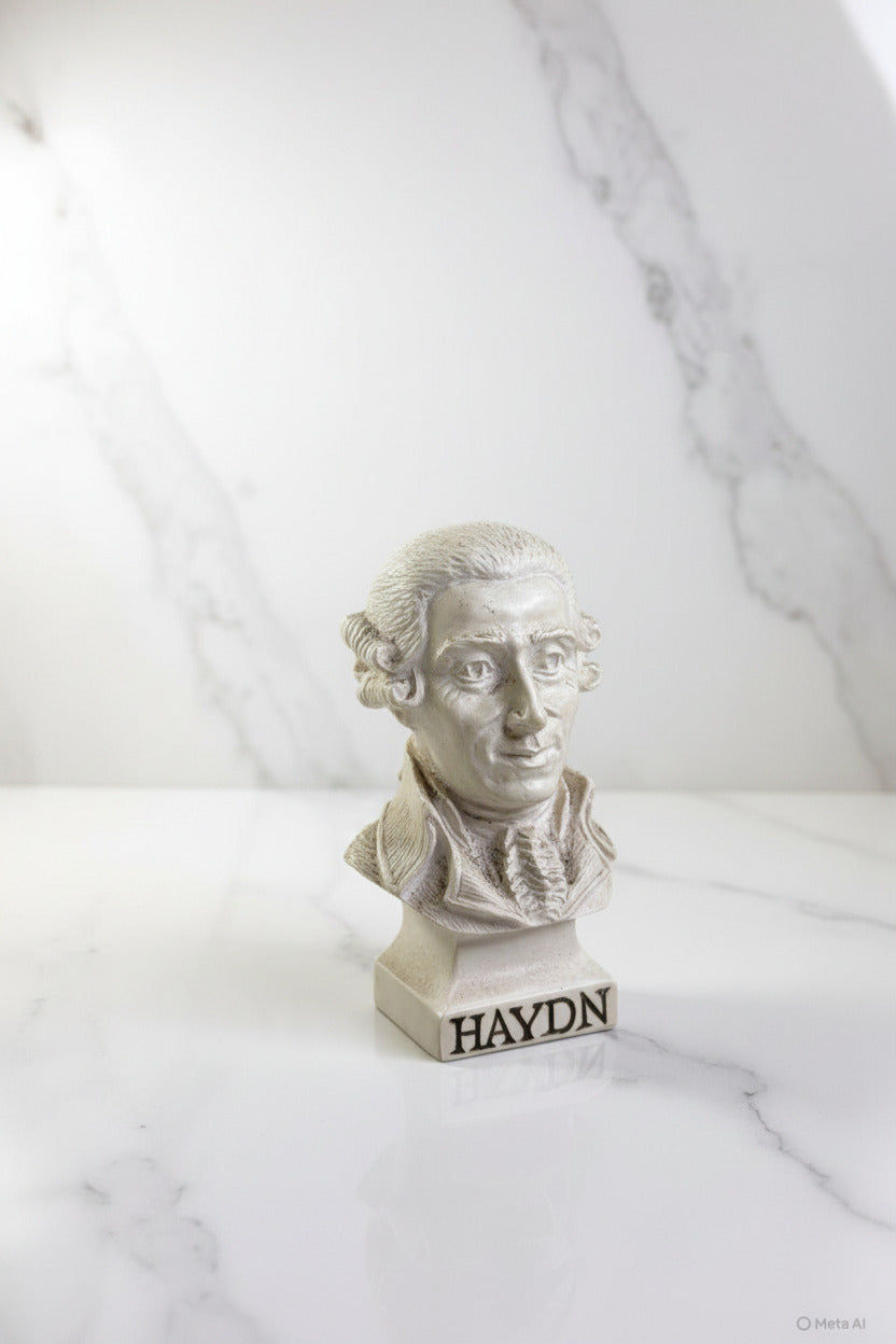 Miniature collectible bust of Austrian composer Franz Joseph Haydn