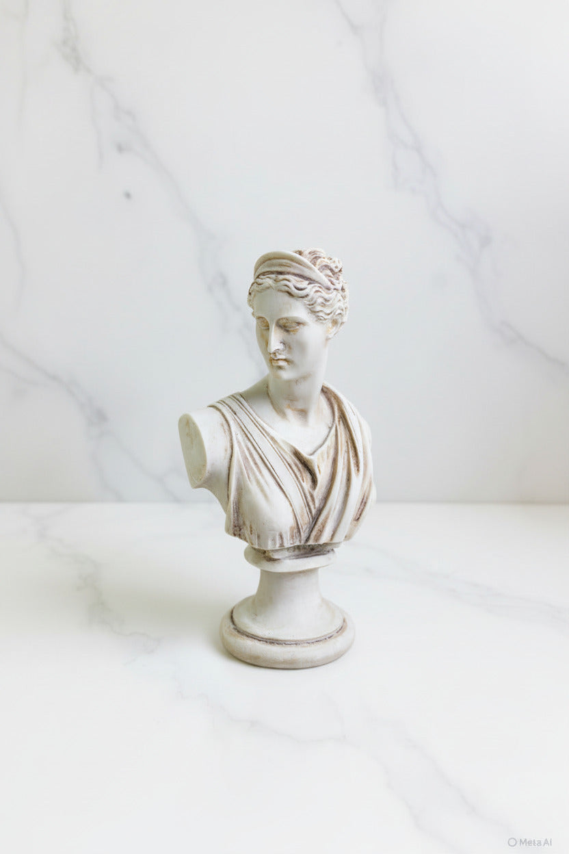 Bust sculpture of Goddess Artemis
