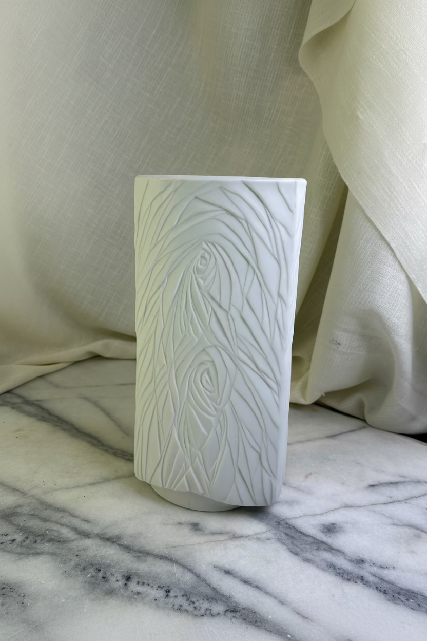 Vintage bisque porcelain vase
