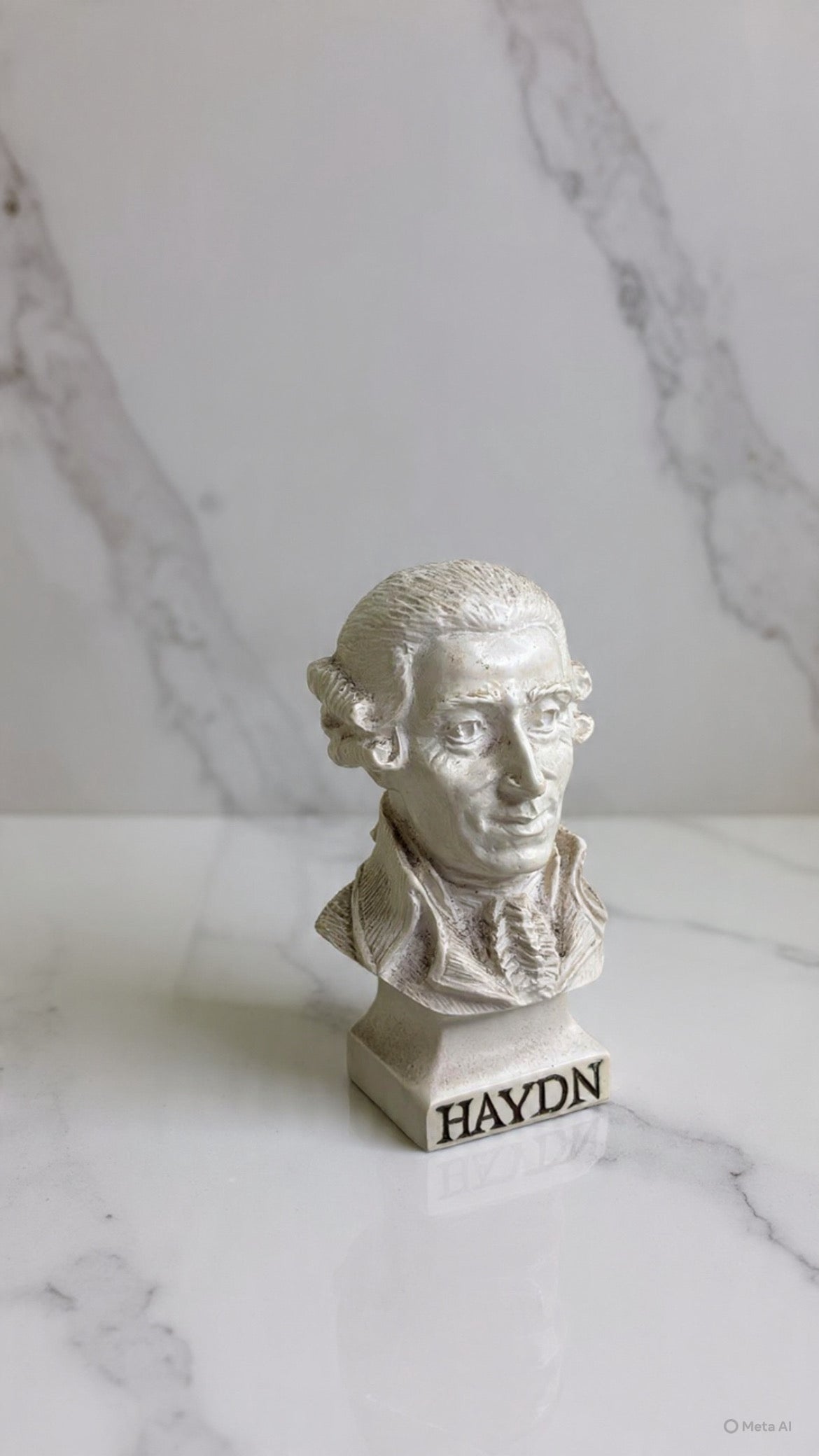 Miniature collectible bust of Austrian composer Franz Joseph Haydn