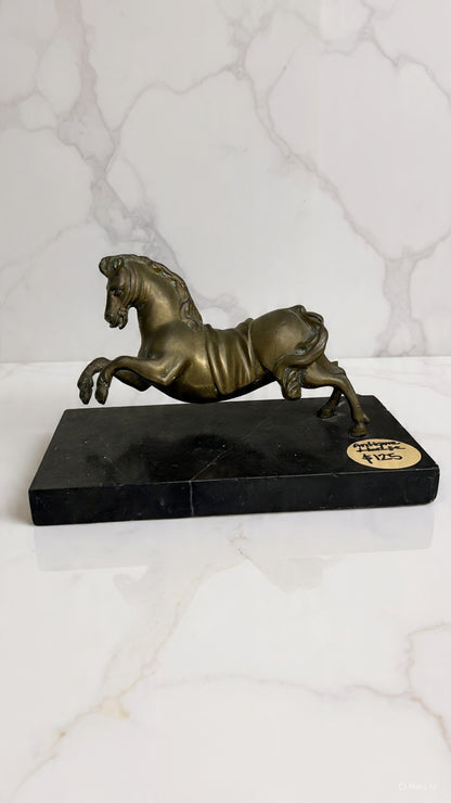 Vintage Bronze Horse Sculpture