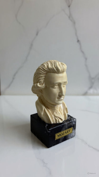Miniature bust of Wolfgang Amadeus Mozart