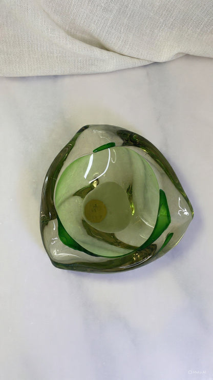 Vintage Green Murano Ashtray