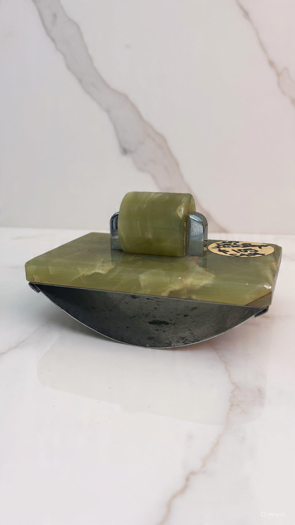 Vintage Green Onyx Marbe Ink Blotter