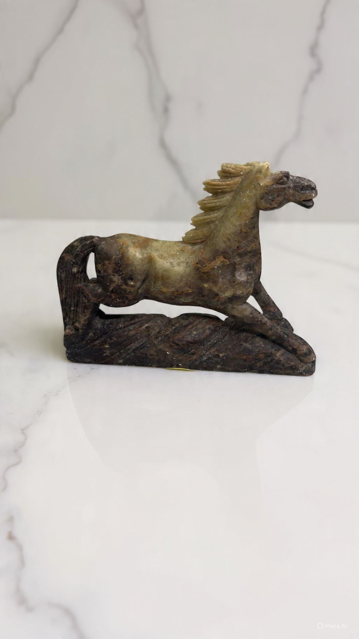 Vintage Stone Carved Horse