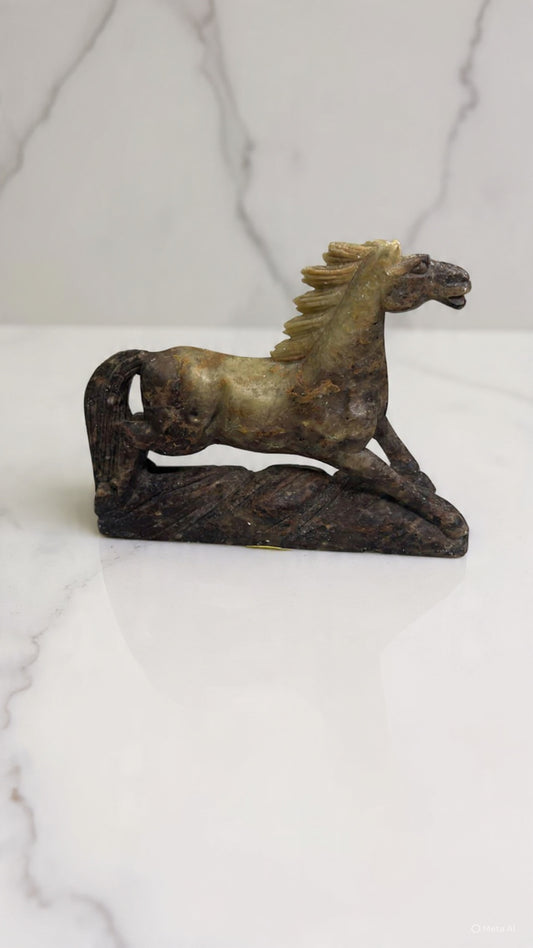 Vintage Stone Carved Horse