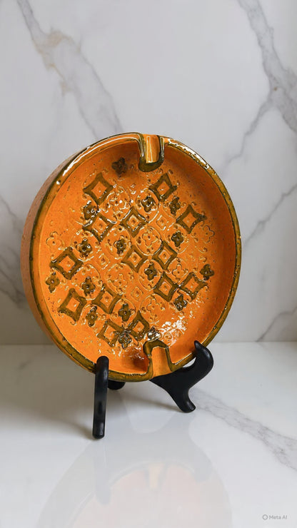Vintage Orange Collectable Ashtray