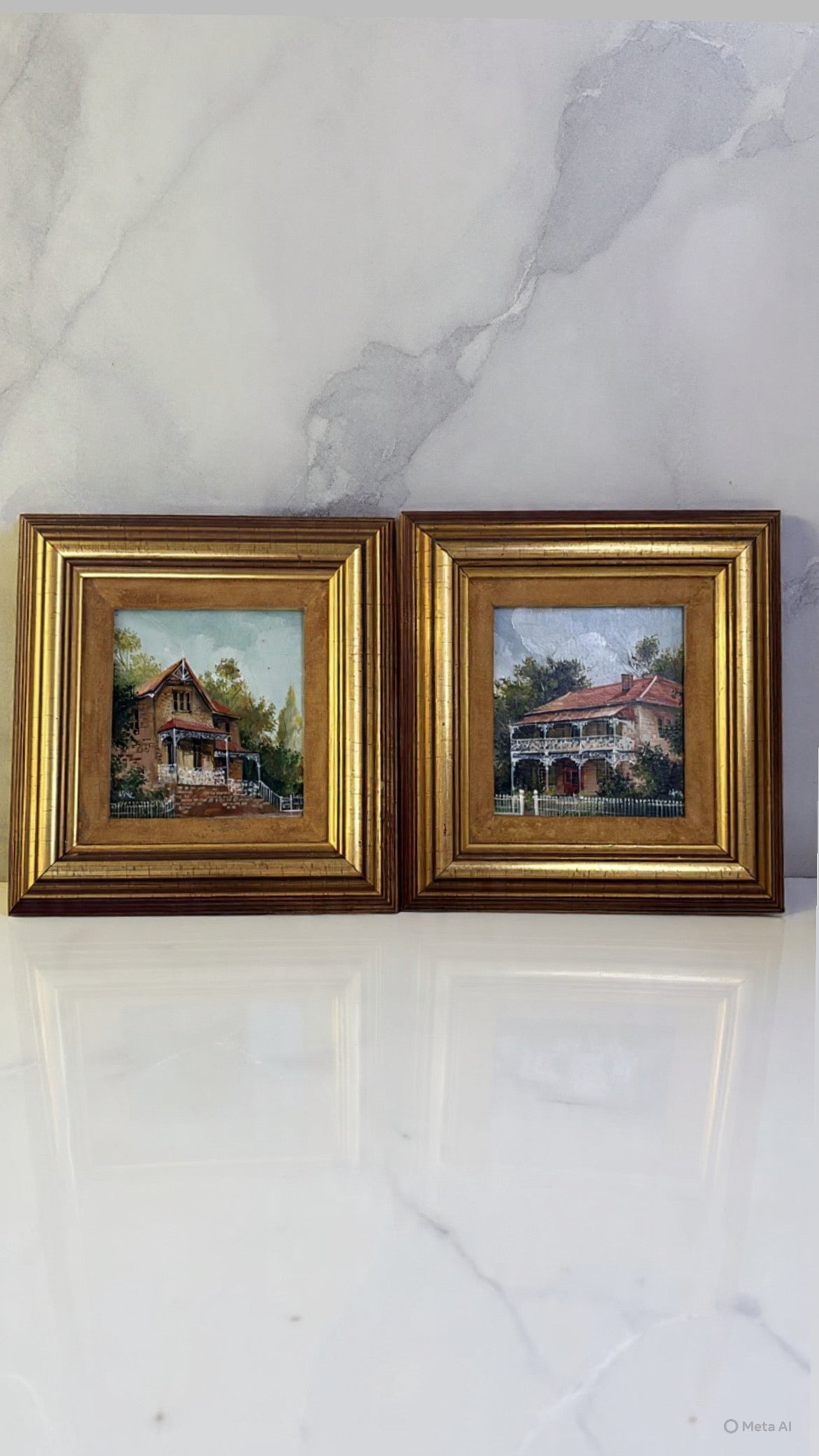 Diane Lane Paddington Terraces (Set of 4 Original Oils)