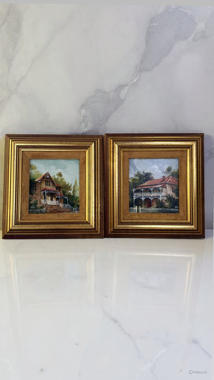 Diane Lane Paddington Terraces (Set of 4 Original Oils)