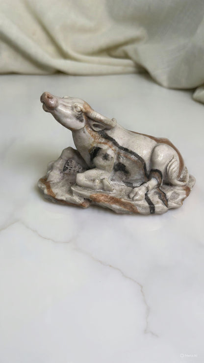 Vintage Chinese Cow Soapstone Carving