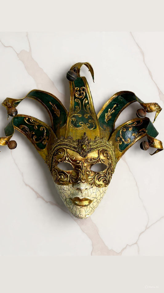 Beautiful Venetian Masquerade Mask | 1950s–1960s Original