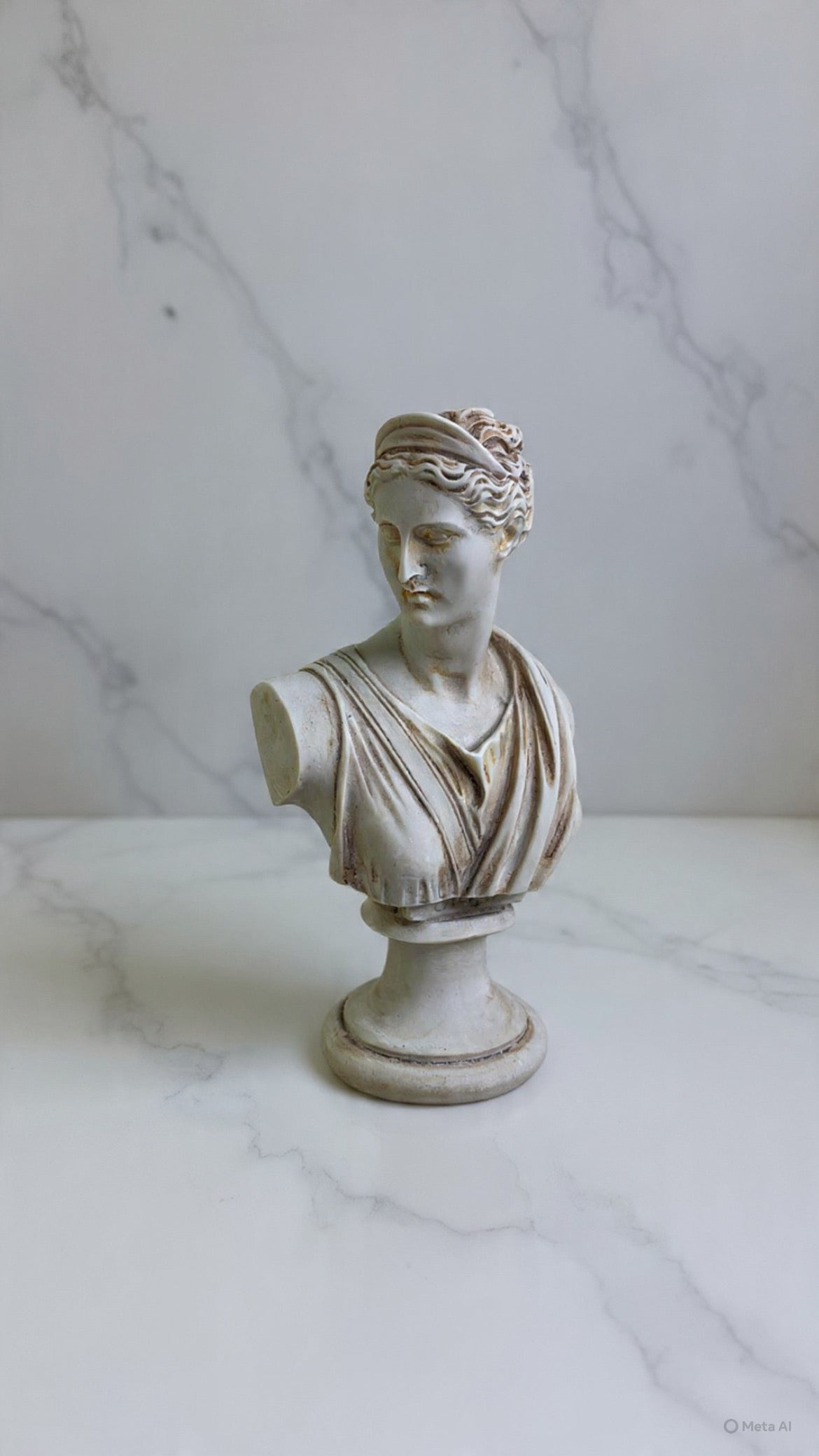 Bust sculpture of Goddess Artemis