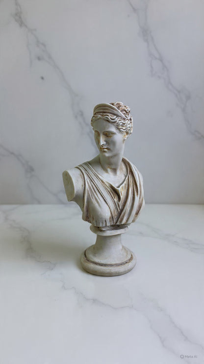 Bust sculpture of Goddess Artemis