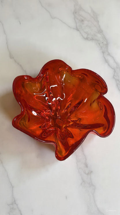 Orange Murano Glass Bowl