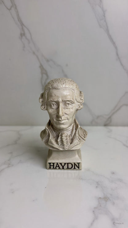 Miniature collectible bust of Austrian composer Franz Joseph Haydn