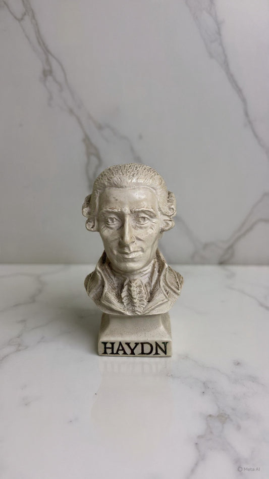 Miniature collectible bust of Austrian composer Franz Joseph Haydn