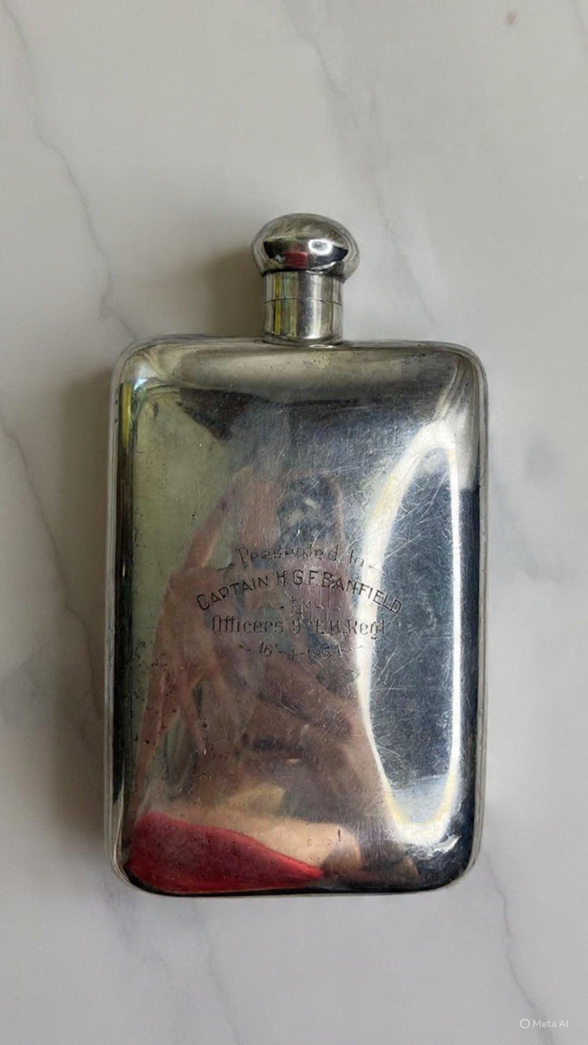 Hecworth Antique Silver Flask | c. 1894–1900