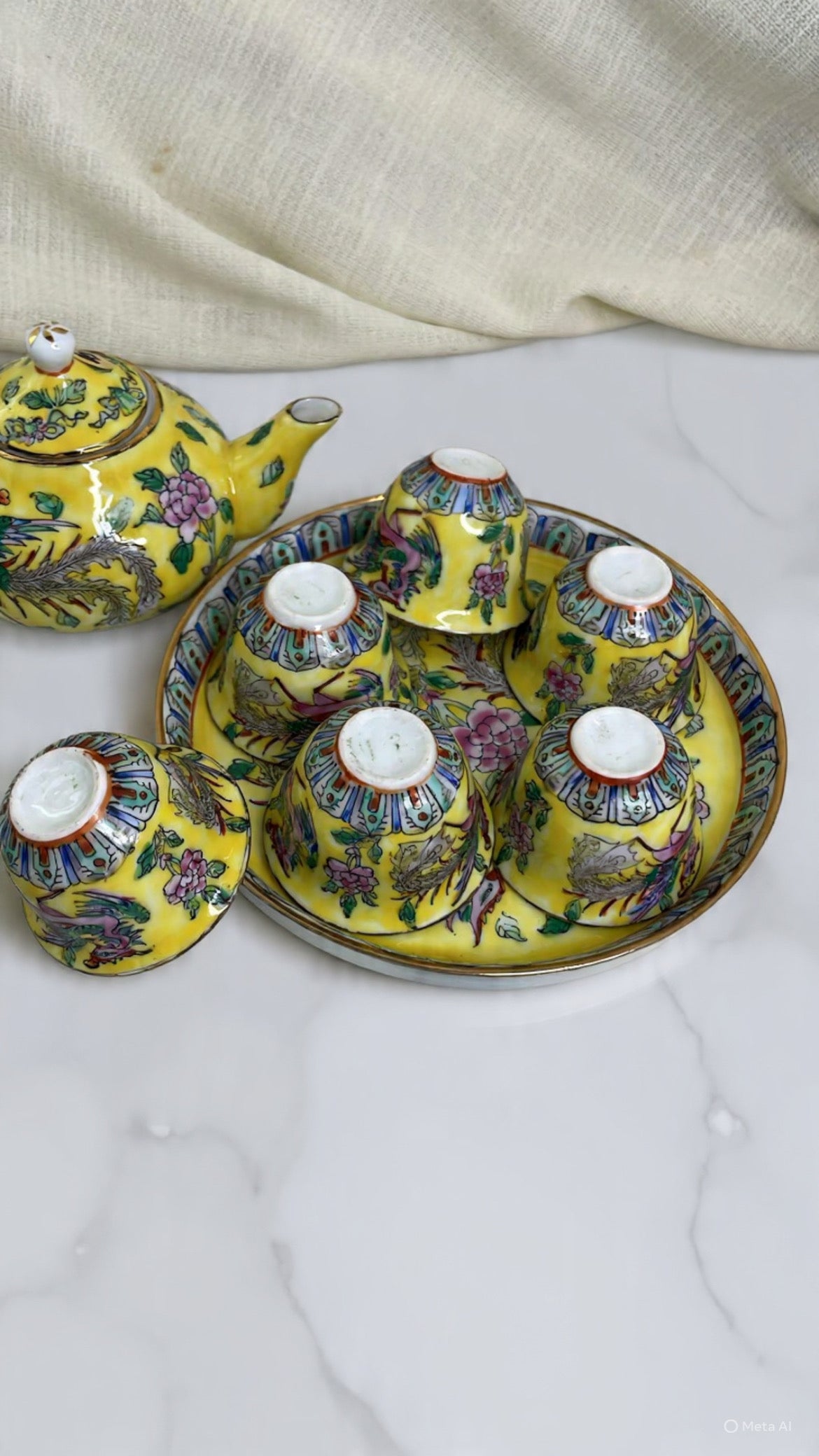 Mini Chinese Famille Rose Porcelain – Yellow