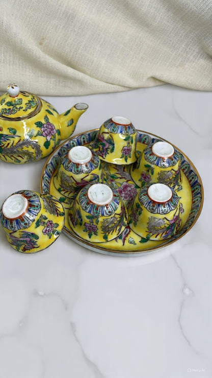Mini Chinese Famille Rose Porcelain – Yellow