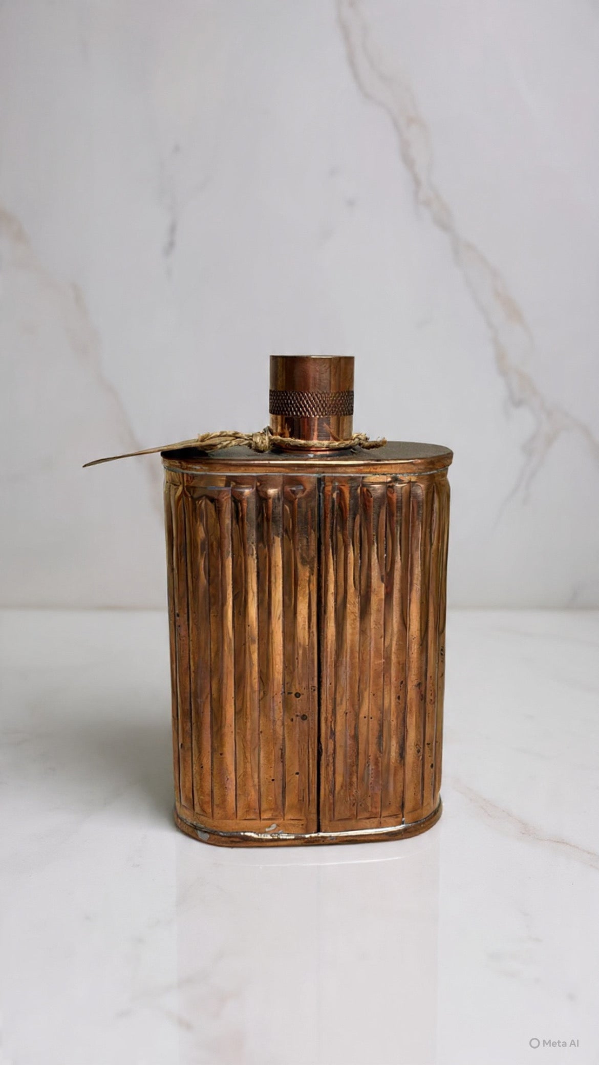 Vintage Jacob Bromwell Copper Flask
