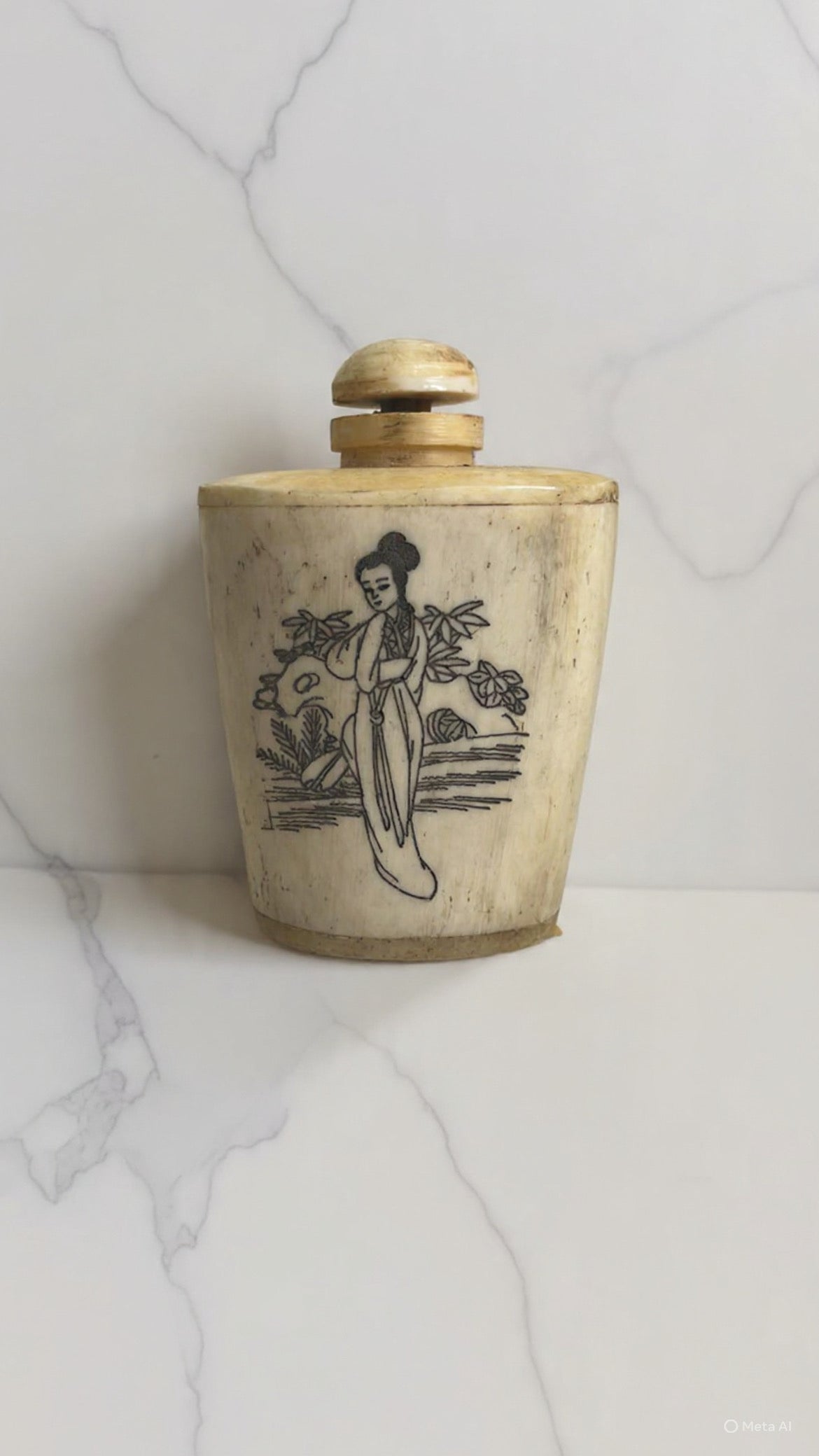 Vintage Bone Snuff Bottle