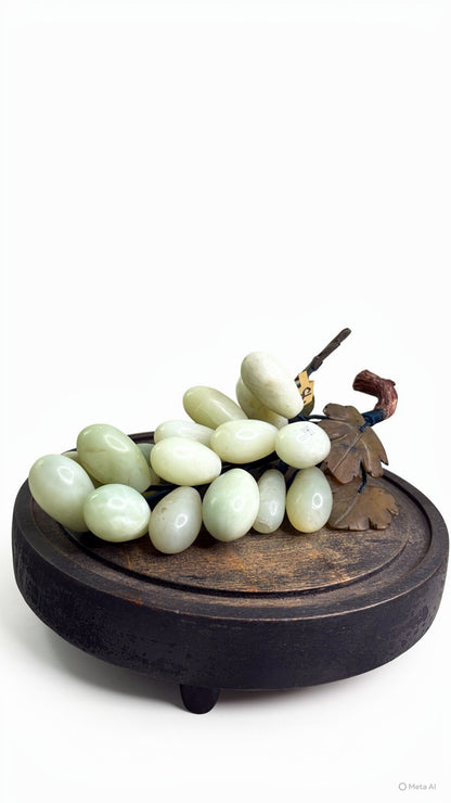 Vintage Jade Stone Grapes