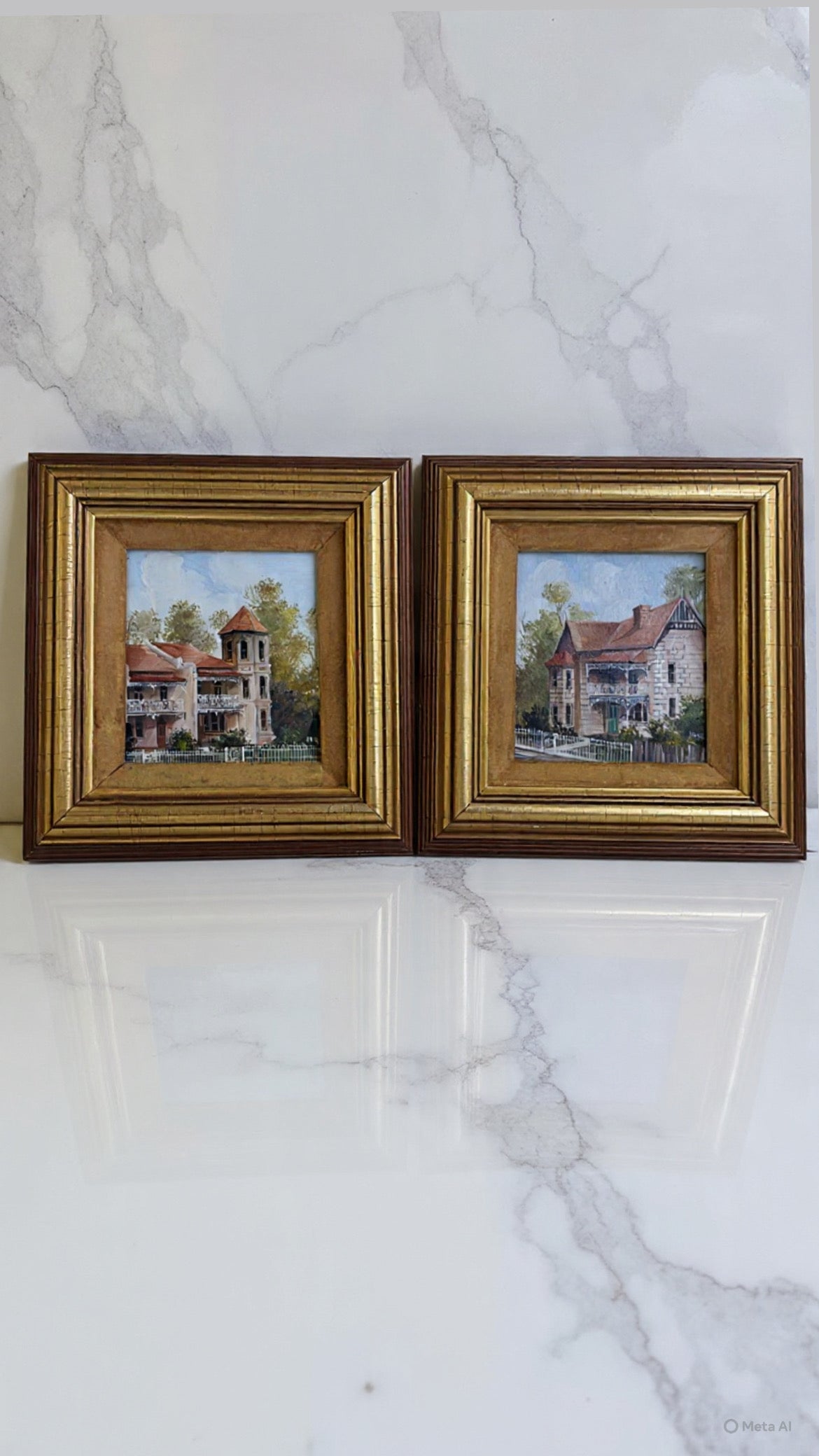 Diane Lane Paddington Terraces (Set of 4 Original Oils)