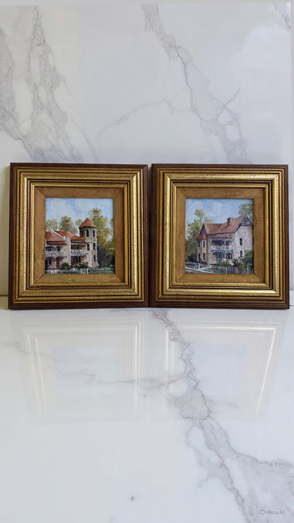 Diane Lane Paddington Terraces (Set of 4 Original Oils)