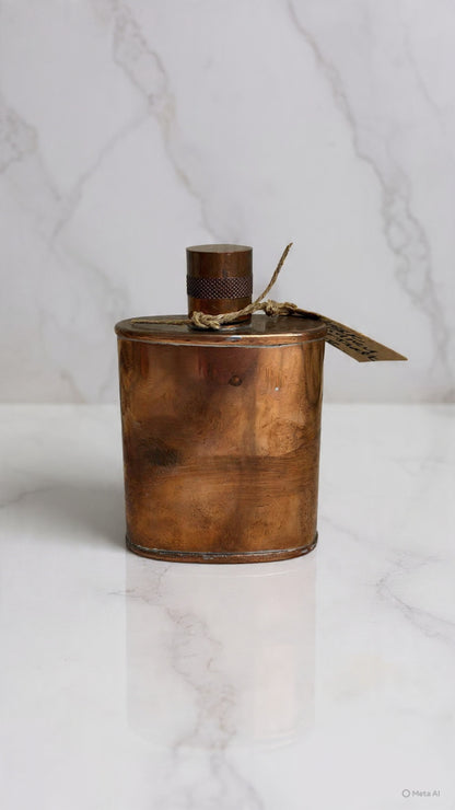 Vintage Jacob Bromwell Copper Triangle Flask