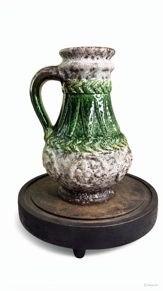 Vintage West German Ceramic Fat Lava juG