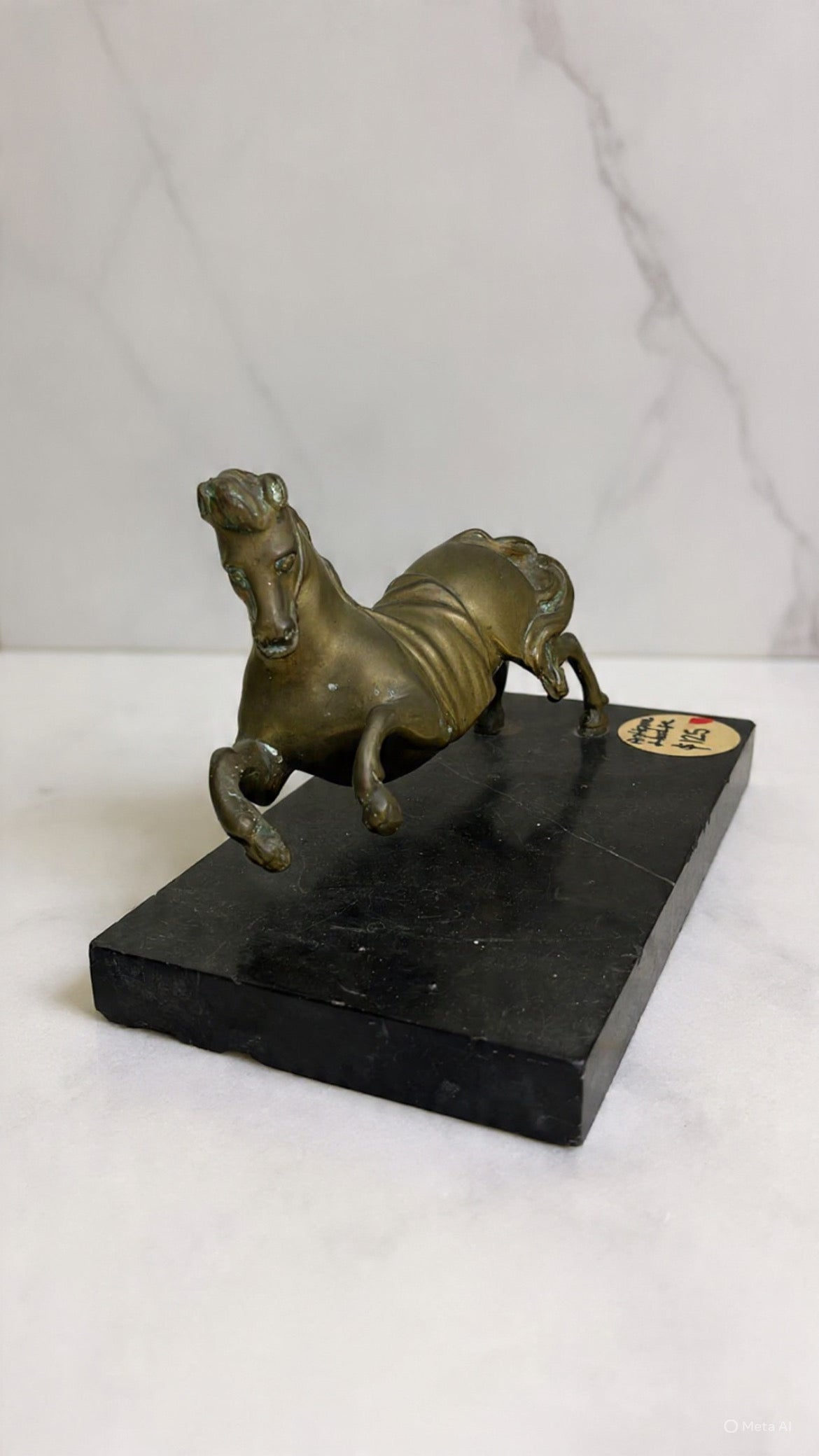 Vintage Bronze Horse Sculpture