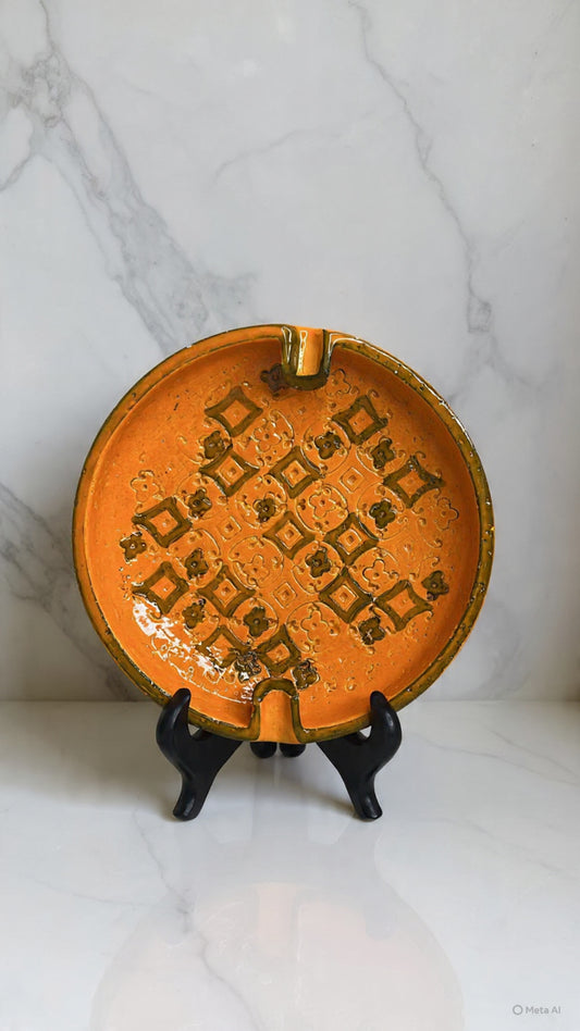 Vintage Orange Collectable Ashtray