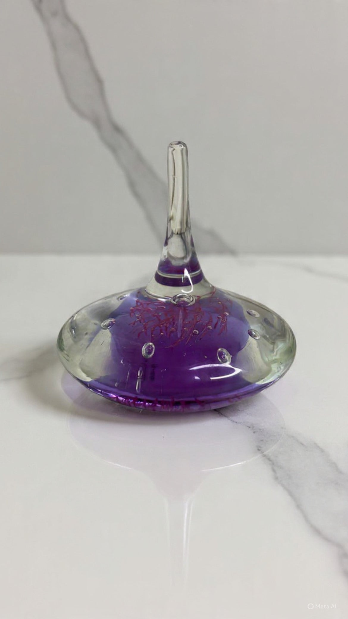 Vintage Amethyst Purple Art Glass Paperweight
