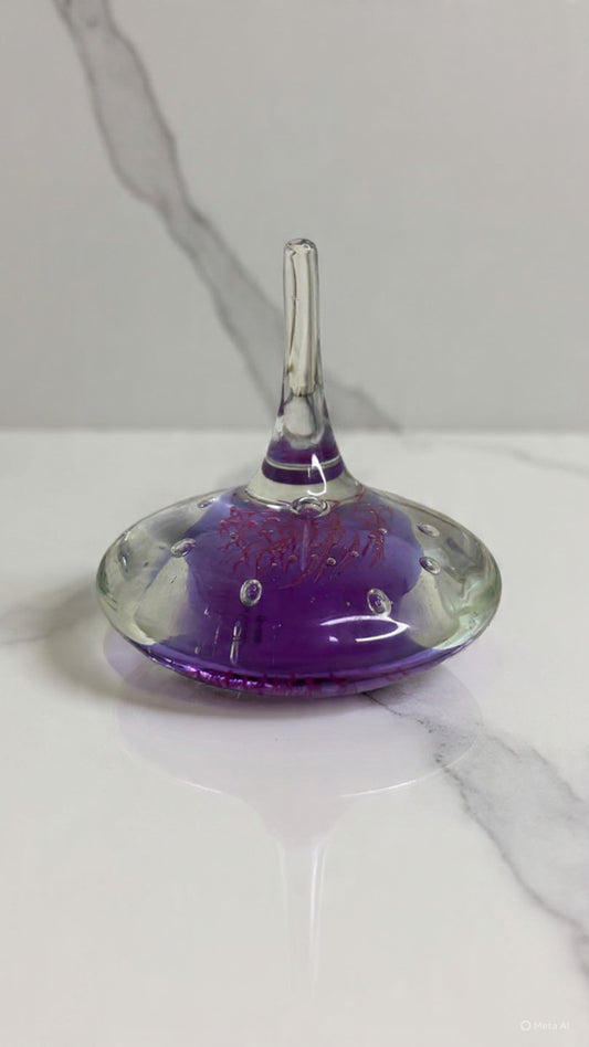 Vintage Amethyst Purple Art Glass Paperweight