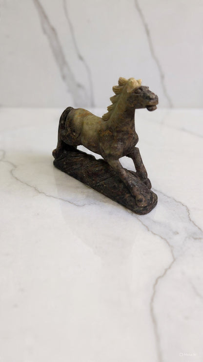 Vintage Stone Carved Horse
