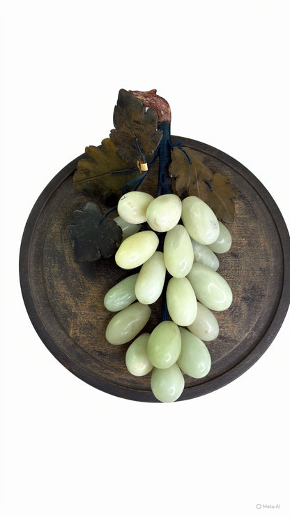 Vintage Jade Stone Grapes