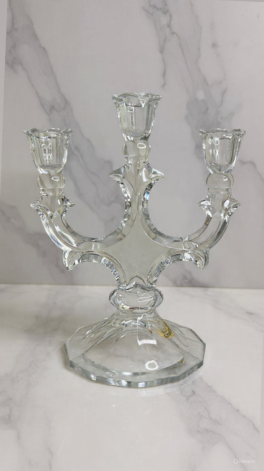 Crystal Three-Candle Holder