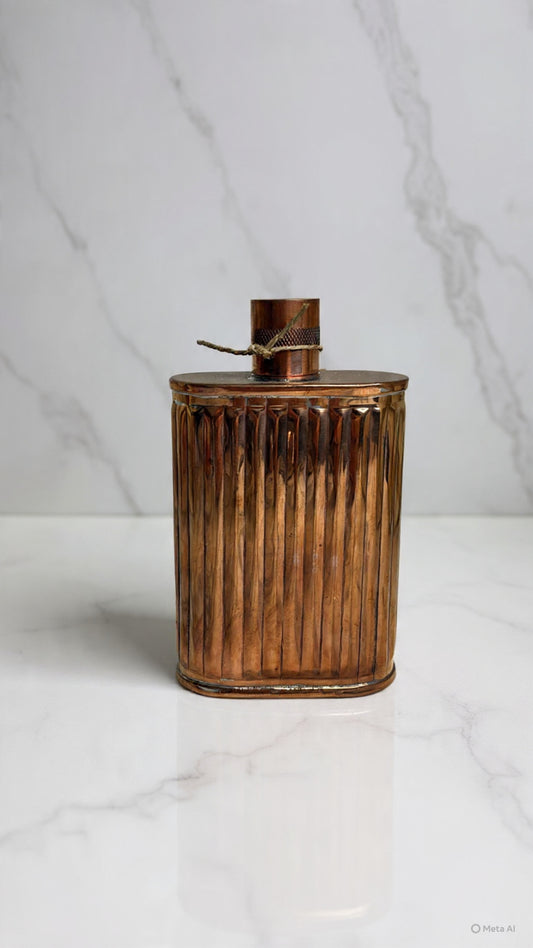 Vintage Jacob Bromwell Copper Flask