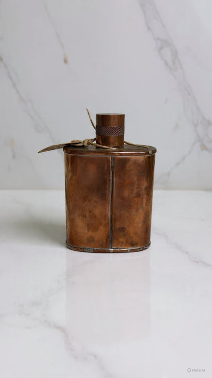 Vintage Jacob Bromwell Copper Triangle Flask