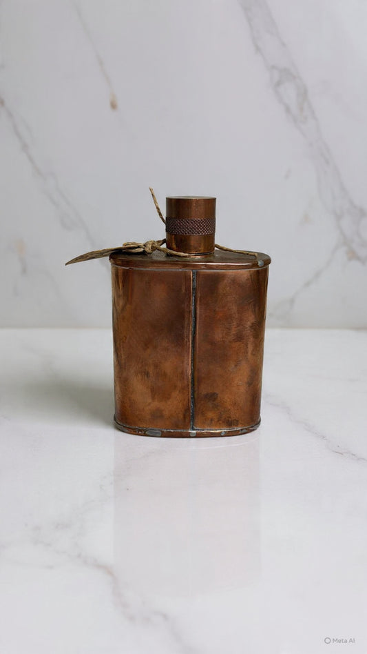 Vintage Jacob Bromwell Copper Triangle Flask