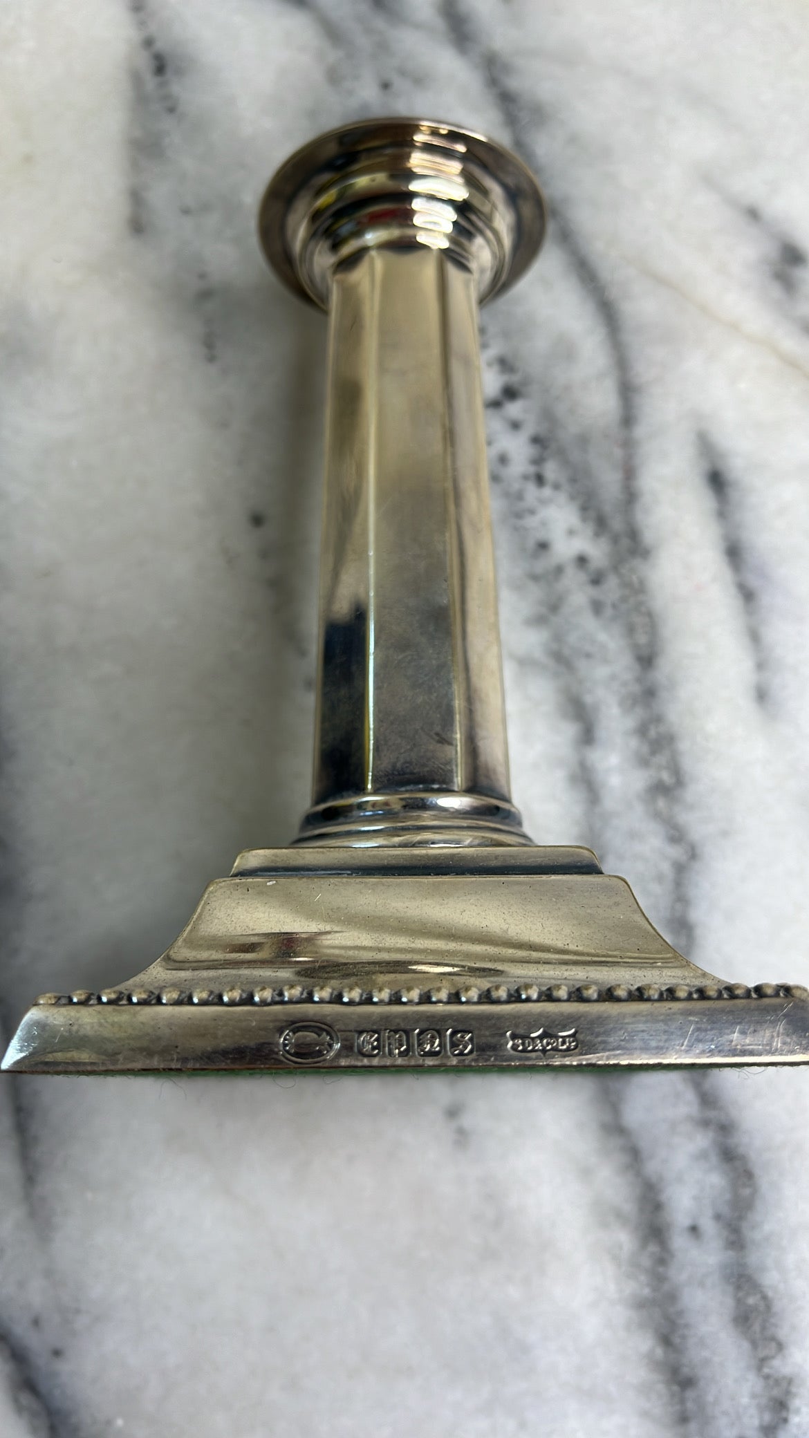 Silver Candle Holders — Set of Two