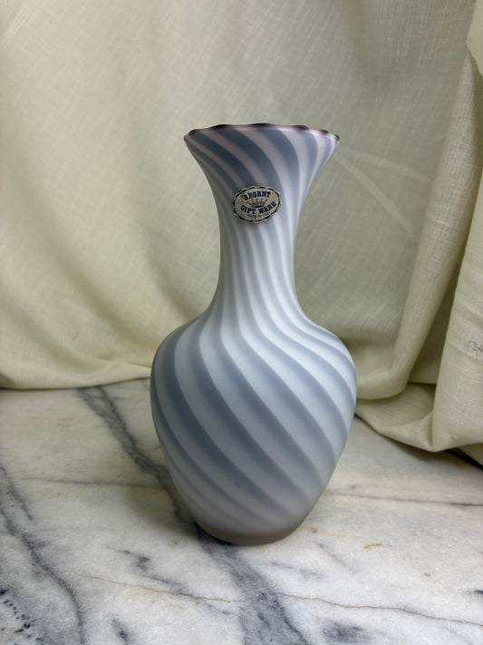 Hand Blown Swirl Glass Vase