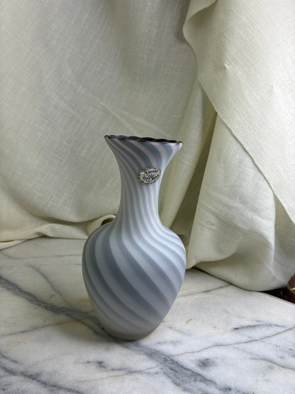 Hand Blown Swirl Glass Vase