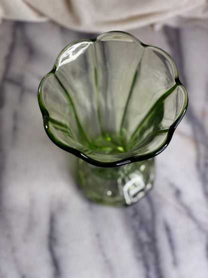 Vintage Art Deco Green Depression Glass