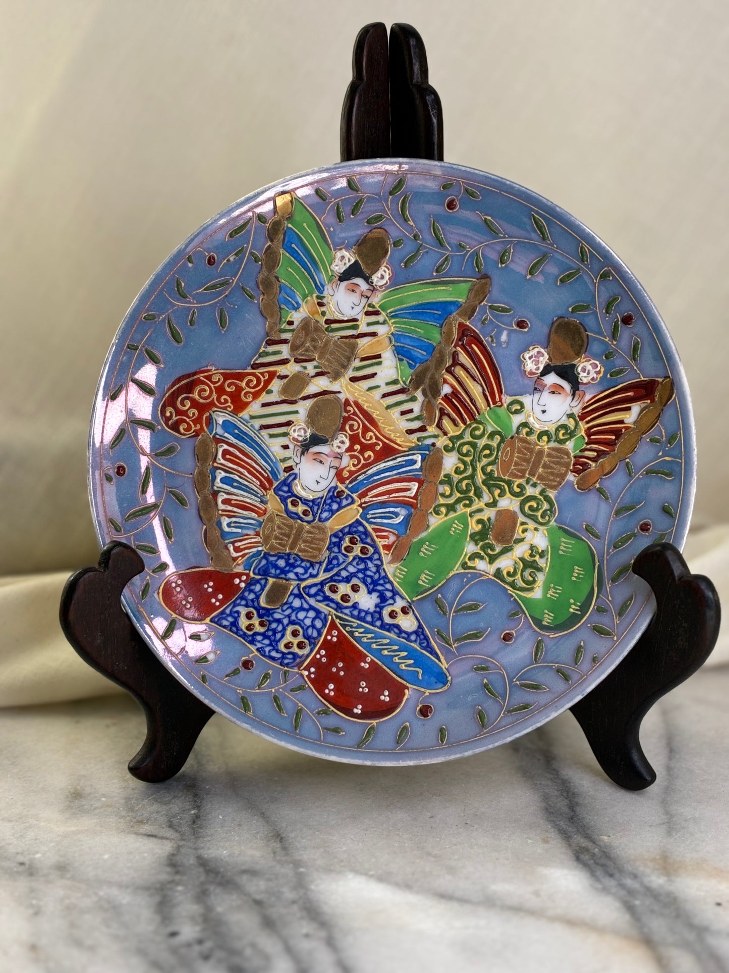 Vintage Japanese Satsuma Porcelain Plate