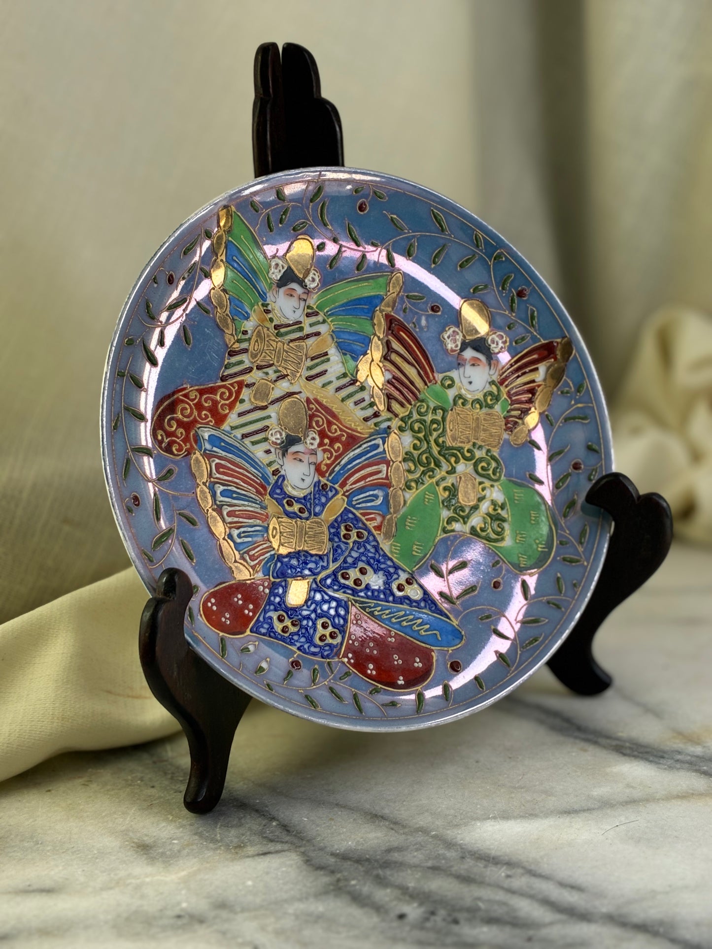 Vintage Japanese Satsuma Porcelain Plate
