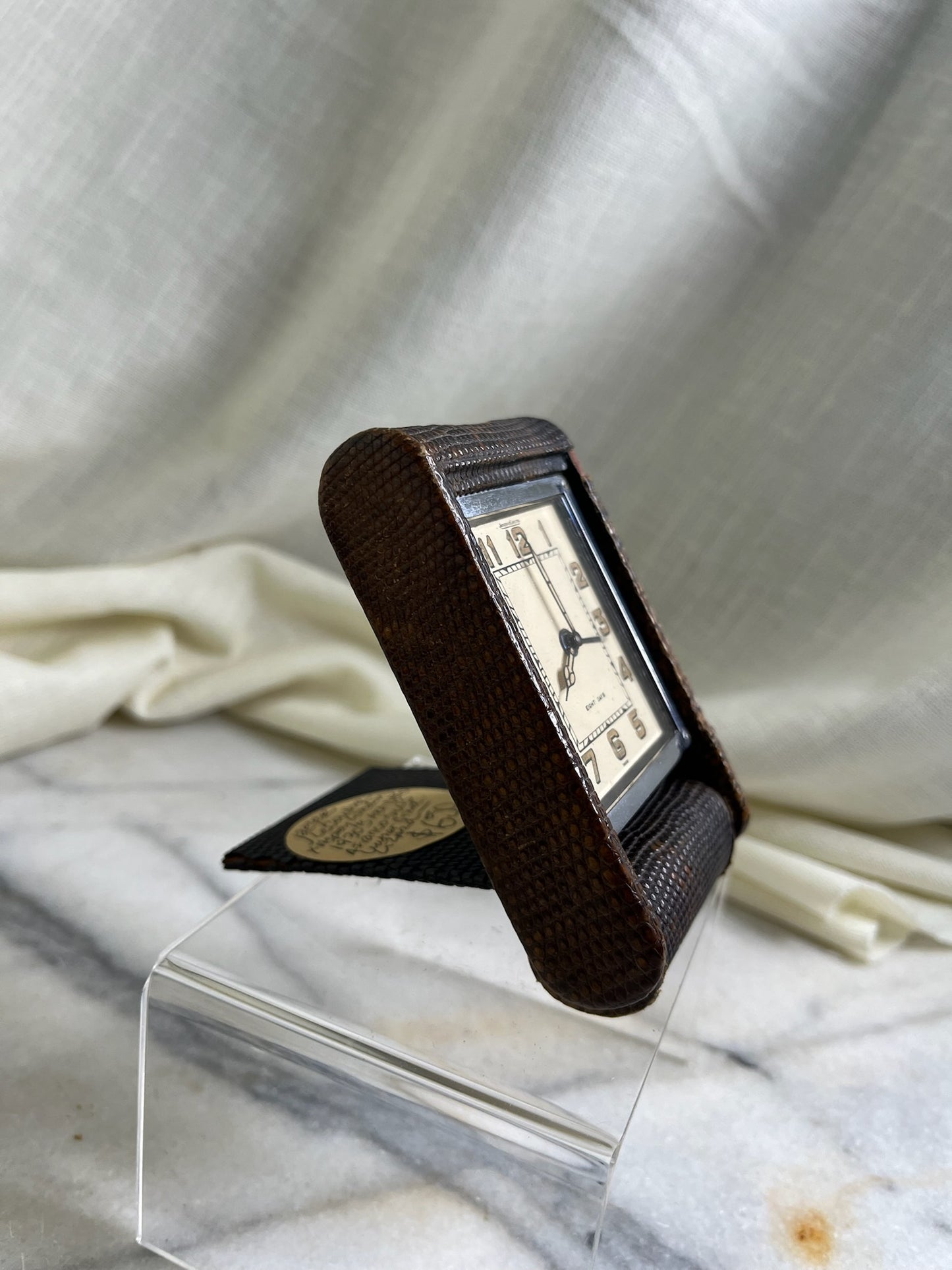 Jaeger-LeCoultre 8 day travel alarm clock.